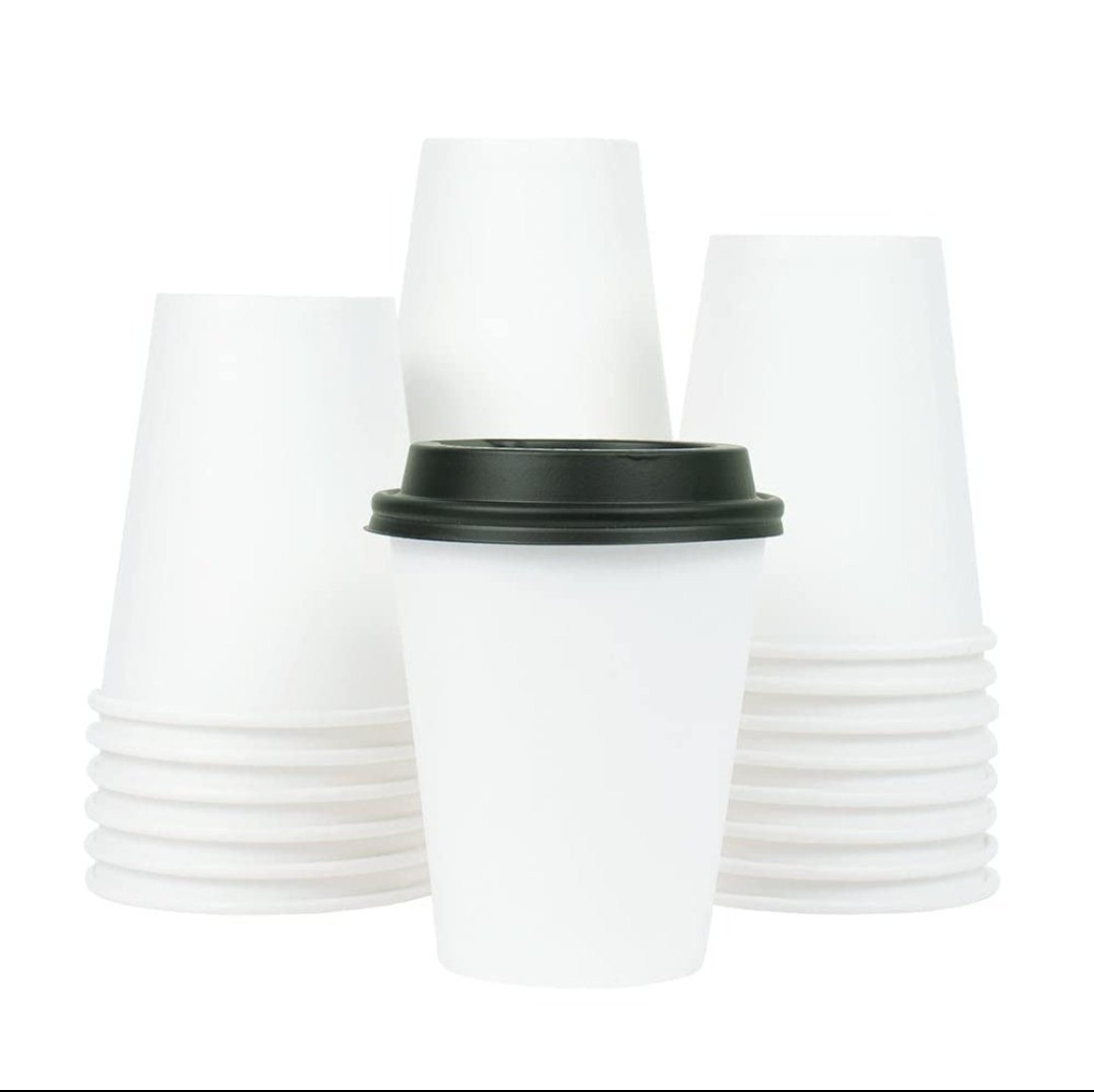 VASOS CAFÉ DE CARTON 8oz CON TAPA 1000u.